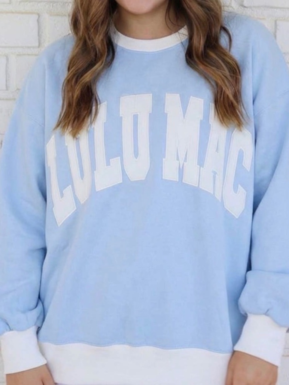 Lulu Mac new sweatshirt blue white